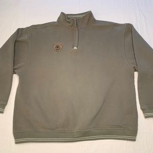 Vintage Artisans Navy Green Long Sleeve 1/4 Zip Pullover Sweatshirt Men’s XXL